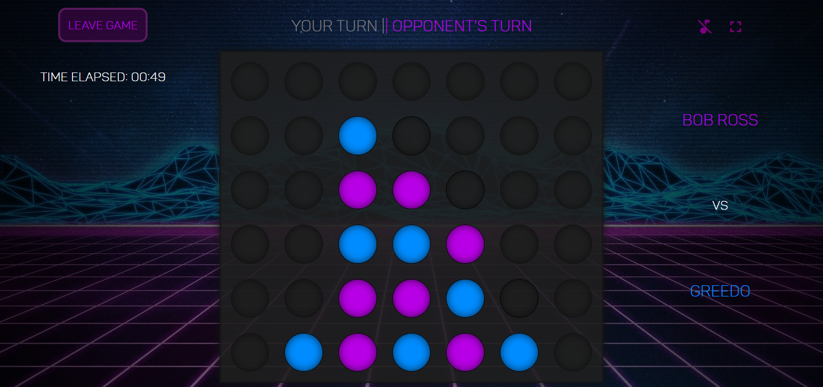 The game as seen from the view of player 2